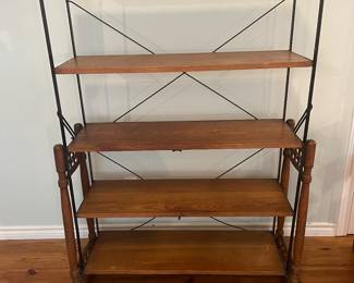 Antique Combination Table - Converts to a table or to shelves as shown