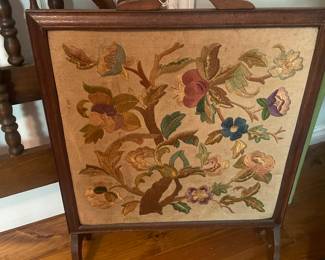 Needlepoint Fire Screen