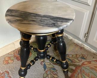 Antique Clawfoot stool w/marble top