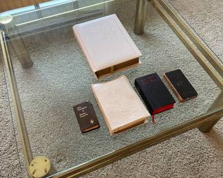 Brass and glass coffee table