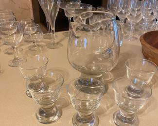 Pitcher and glasses set, glassware