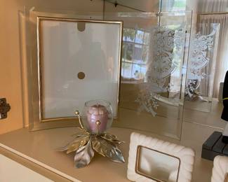 glass picture frame, candle holder, ceramic picture frames
