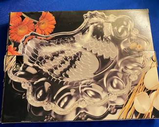 glass deviled egg dish