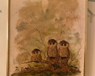 Evelyn Wallace owl art