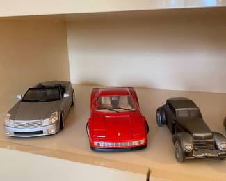Model cars, Ferrari, Cadillac, car bank