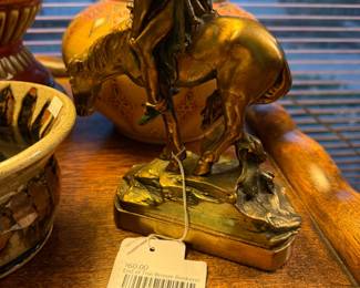 End of Trail Bronze Bookend