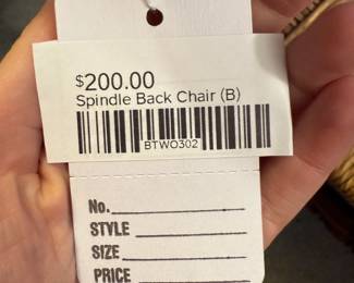  Spindle Back Chair (B),
