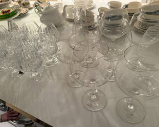 Mikasa old-fashioned glasses, Mikasa wine glasses