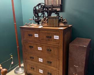 Pier 1 Imports dresser, Night and Day Bronze Clad Bookends Pair
