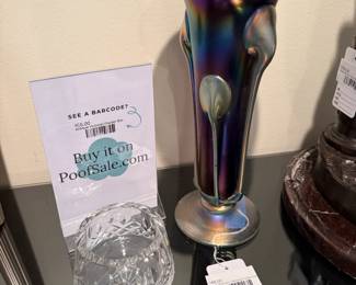 Herb Thomas iridescent glass vase