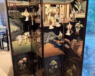 Asian 4-panel room divider (BL)