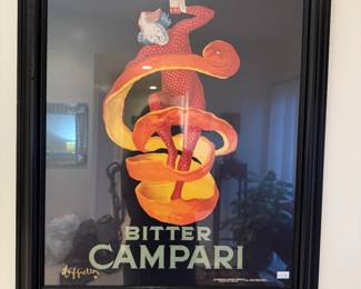 Bitter Campari framed art