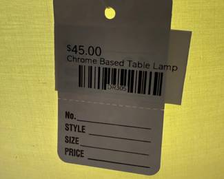 Chrome-based table lamp