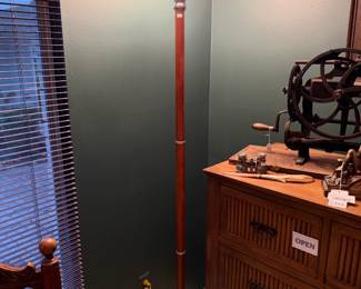 Metal and glass floor lamp,  Pier 1 Imports dresser
