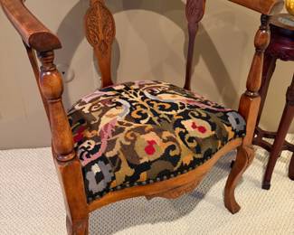 Victorian wood club chair