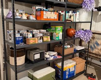 coolers, baskets, lightbulbs, holiday decorations