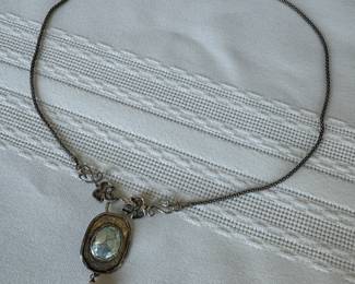 Sterling Silver Necklace with Pearl Pendant