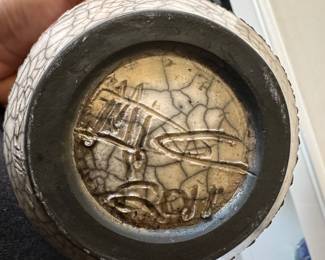 Ceramic Multicolored Vessel Signed by MDC 2011