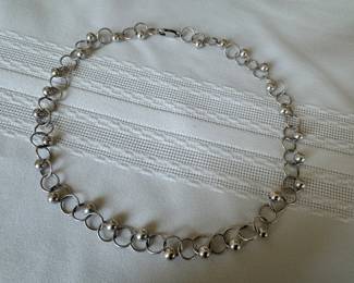 Sterling Silver Loop Necklace