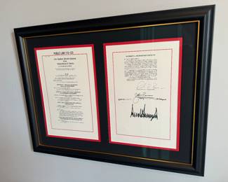 Framed Copy of the "Bipartisan Budget Act of 2018"
