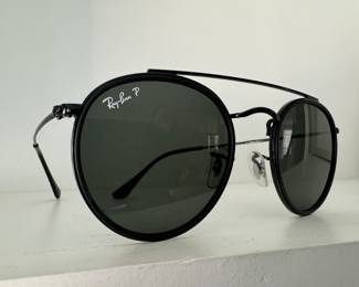 Ray-Ban Polarized Round Double Bridge Sunglasses
