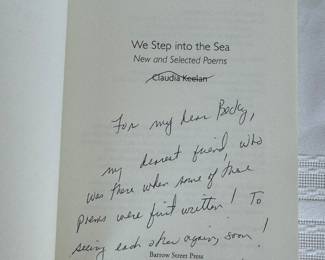 "We Step into the Sea, New & Selected Poems" Autographed by the Author Claudia Keelan