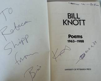 "Poems 1963-1988" Autographed by Author Bill Knott