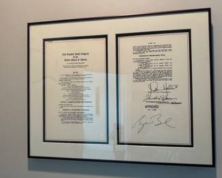 Framed Copy of the "Deficit Reduction Act of 2005"