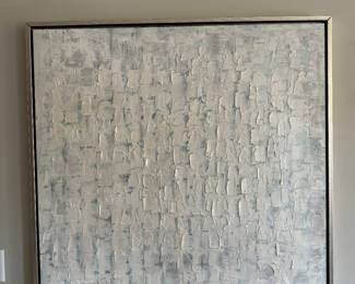 Framed Abstract Oil on Canvas by Unknown (42"W x 42"L x 2"D)