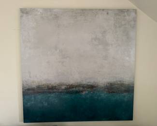 Mounted Designer Abstract Print (47"W x 47"H x 2"D)