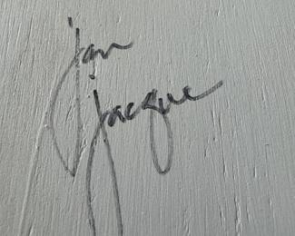 Abstract Wooden Wall Sculpture and Mirror by Jan Jacque