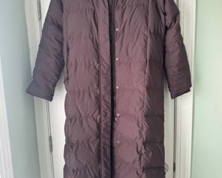Women's LL Bean Down Filled Long Coat Size M Reg
