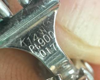 14K White Gold Earrings