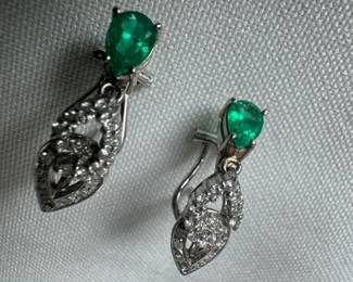 14K White Gold Earrings