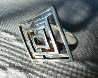 Sterling Silver Maze Ring
