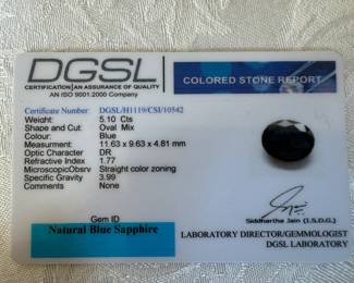 10K Gold & Natural Blue Sapphire Ring