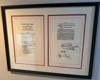 Framed Copy of the "Fostering Connections to Success and Increasing Adoptions Act of 2008"
