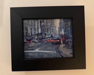 Framed "One Way" Original Oil on Canvas signed Jim Beckner