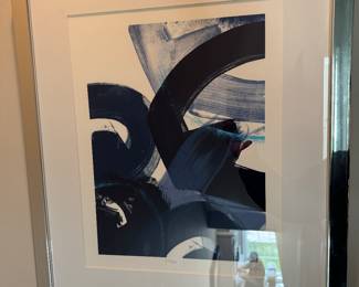 Framed & Matted "Blue on Blue II" Original Signed Print by June Vess, Edition 578/950