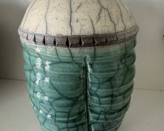 Ceramic Multicolored Vessel Signed by MDC 2010