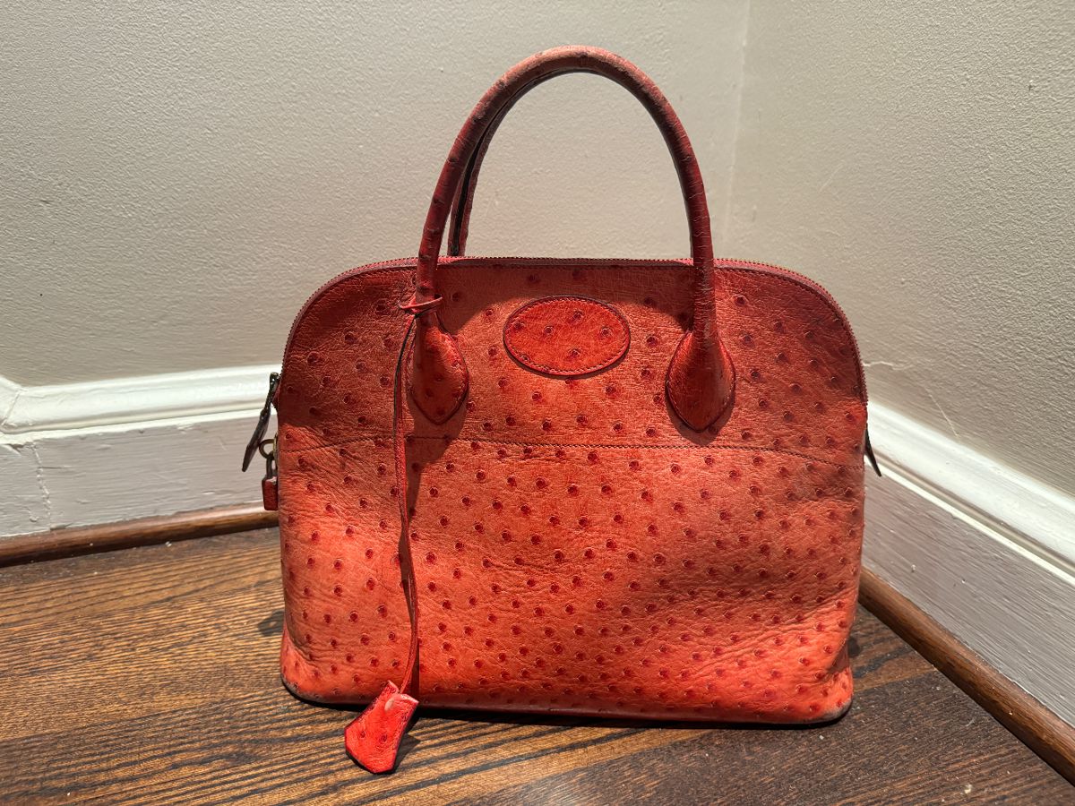Hermes Ostrich Bolide Handbag