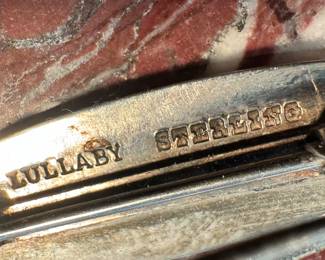 Sterling Silver Monogrammed Diaper Pins