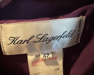Vintage Karl Lagerfeld Purple Blazer Size 42