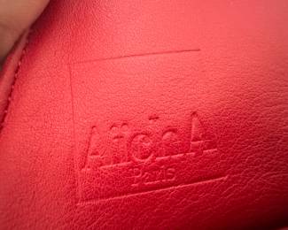 Vintage Red Leather AïchA Paris Handbag