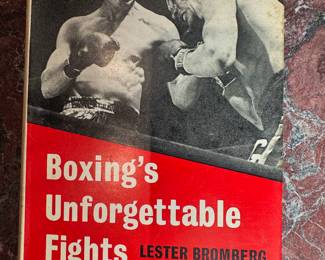 "Boxing's Unforgettable Fights" by Lester Brombert Purchased 2/10/66 at "The Ring" Bookshop 120 W 31st St. 