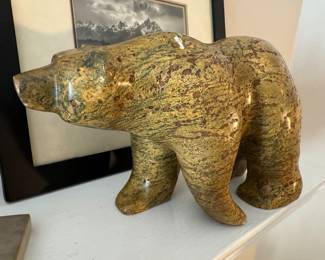 Signed & Handmade Soapstone Polar Bear
