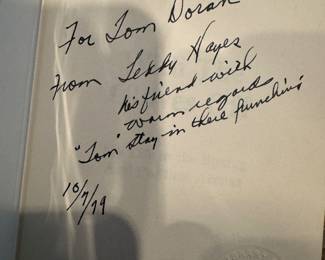 "With the Gloves Off" Autographed by the author Teddy Hayes