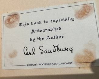 "Abraham Lincoln The Prairie Years Vol 1 & 2 and The War Years Vol 1, 2, 3 & 4" Autographed by the author Carl Sandburg