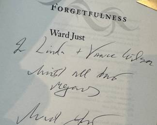"Forgetfulness" Autographed by the author Ward Just