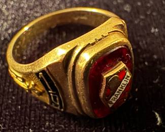 10K Gold Franklin 1961 Class Ring
